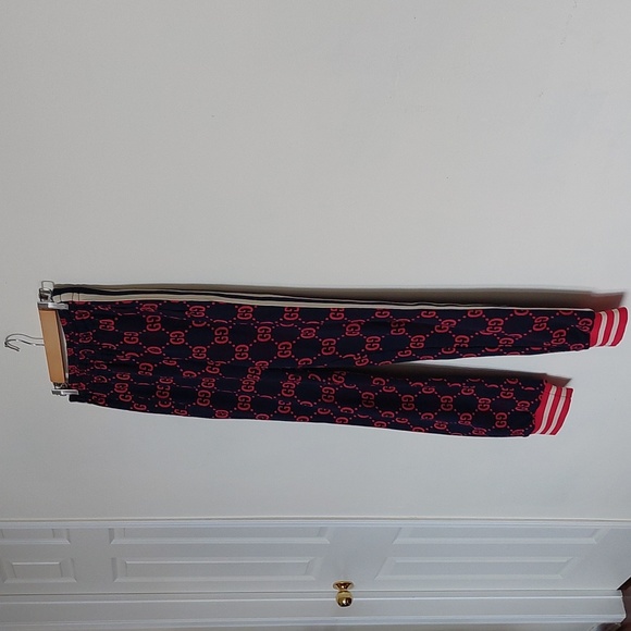 Gucci monogram red jacquard navy jogger - Picture 5 of 15